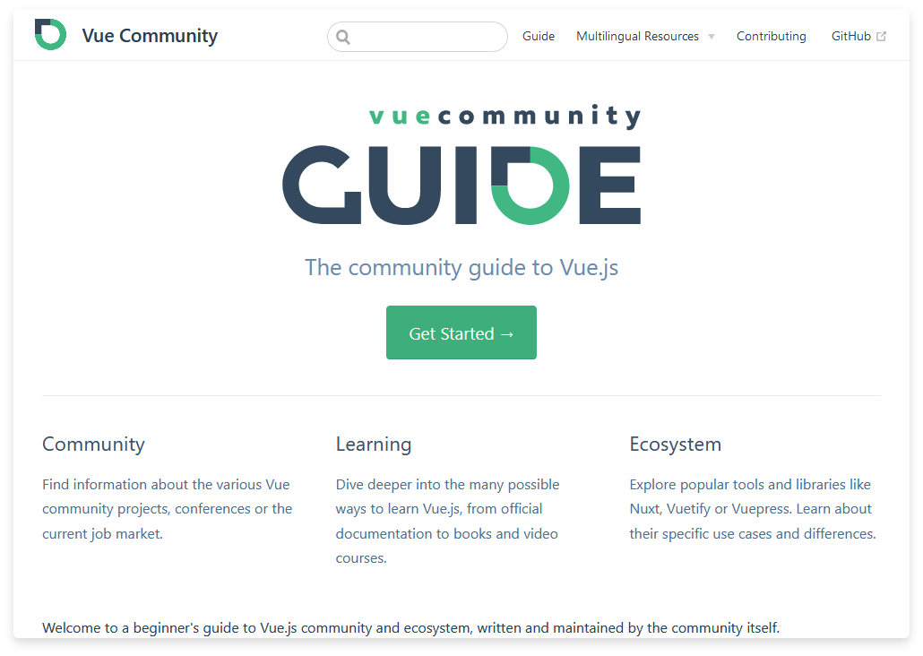 Vue Community screenshot