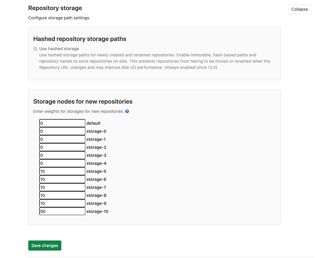 Choose repository storage path in Admin Area