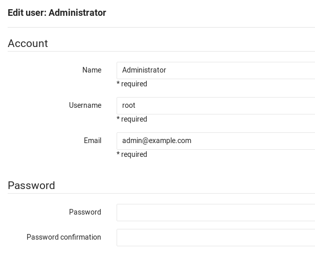 Change GitLab admin password