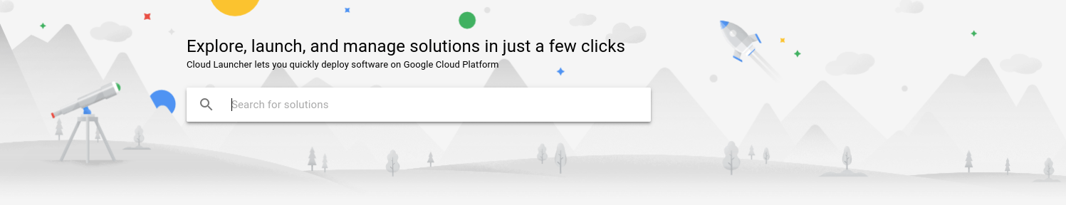 GCP landing page