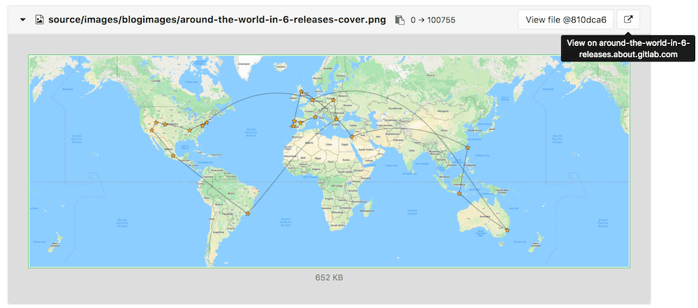 View on environment button in merge request diff