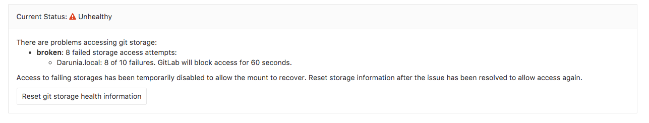 failing storage