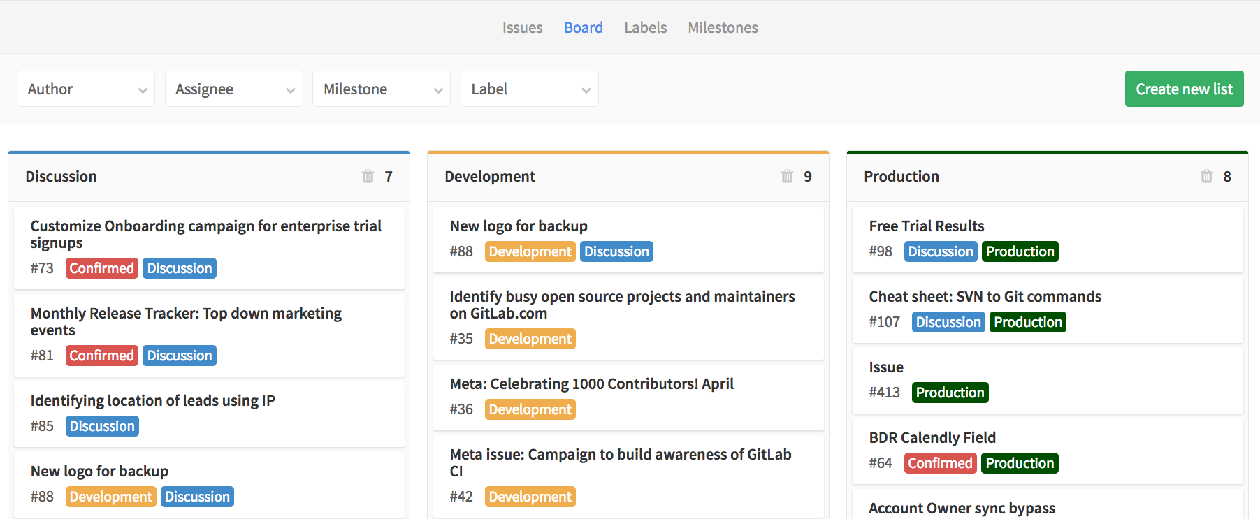 GitLab Issue Board