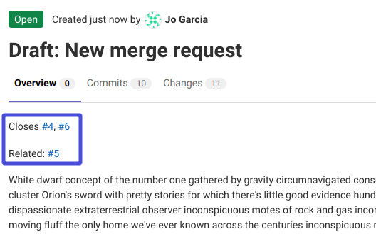 merge request closing issue when merged