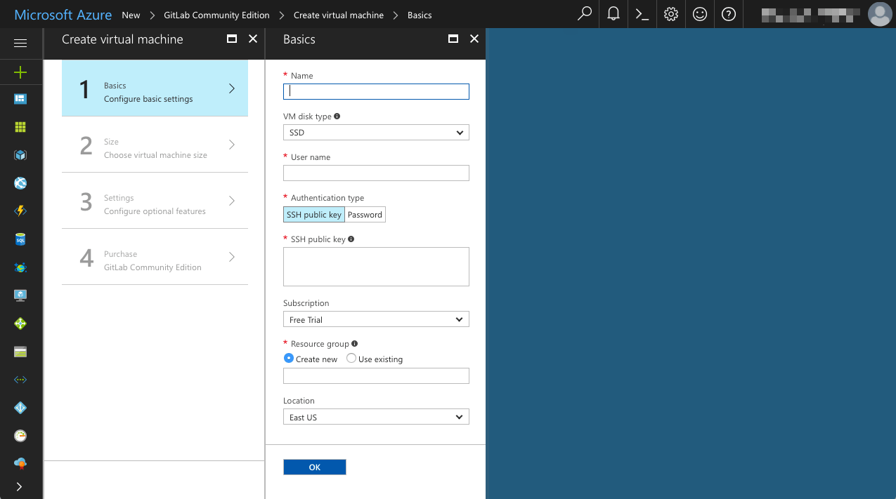 Azure - Create Virtual Machine - Basics