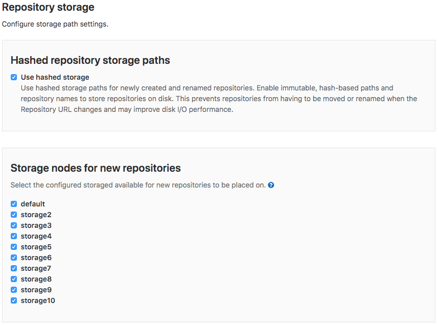 Choose repository storage path in Admin Area