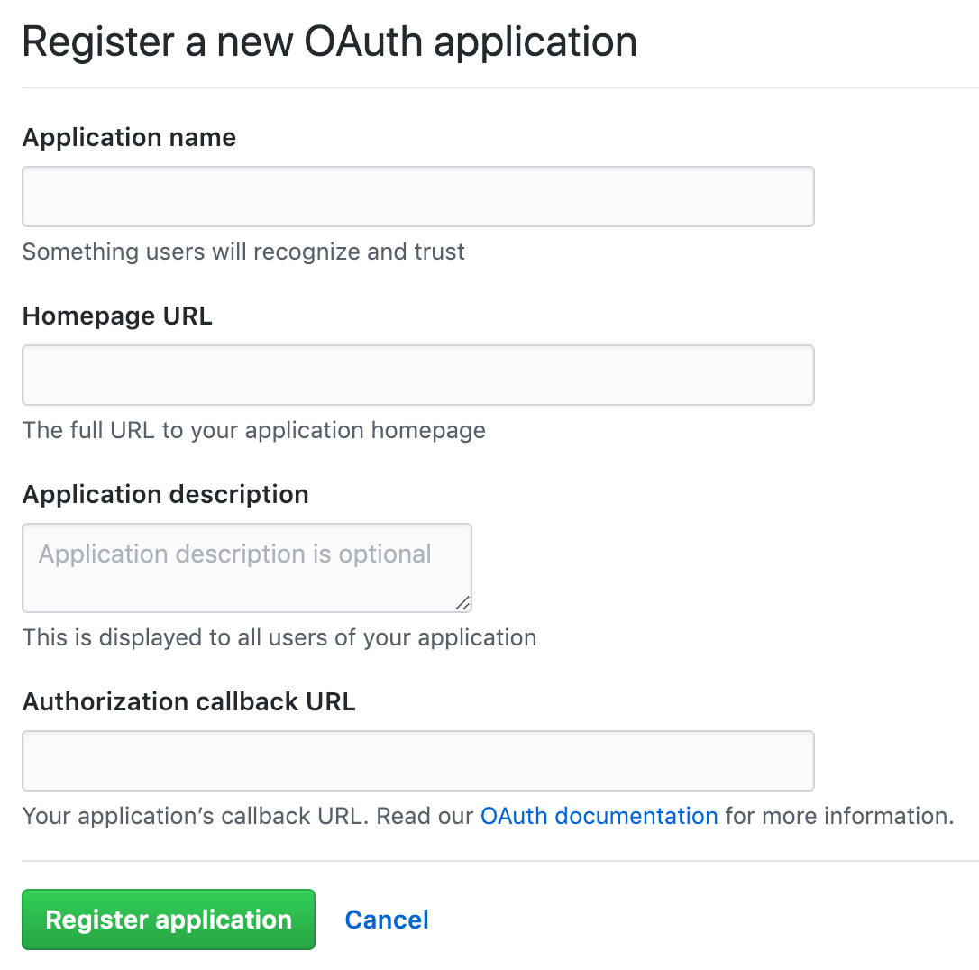 Register OAuth App