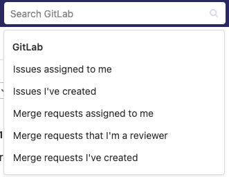 shortcut to your issues and merge requests