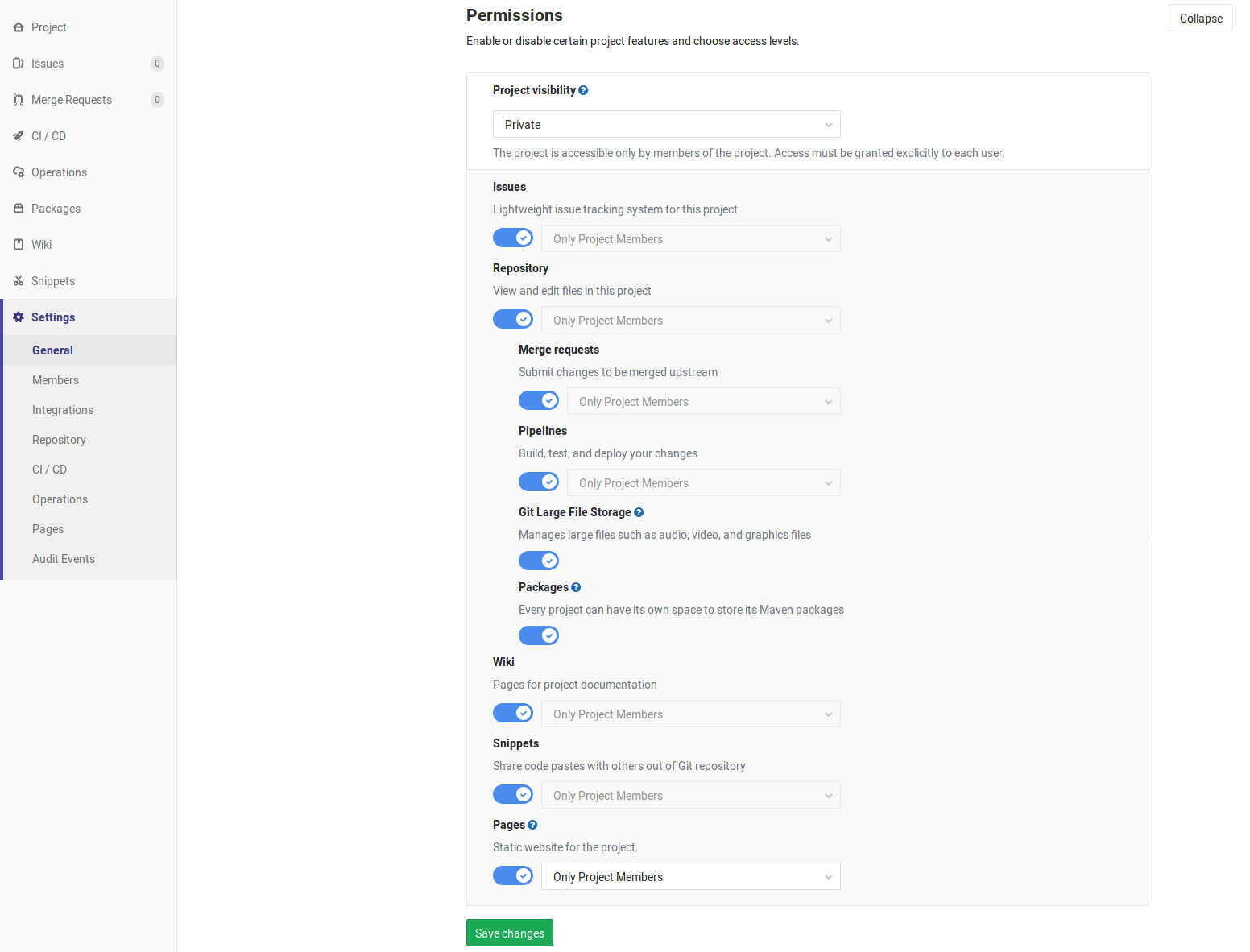 Sharing & Permissions settings