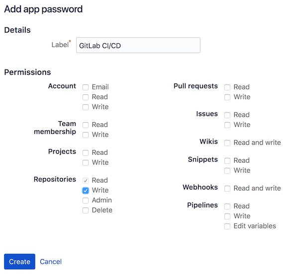 Bitbucket Cloud webhook