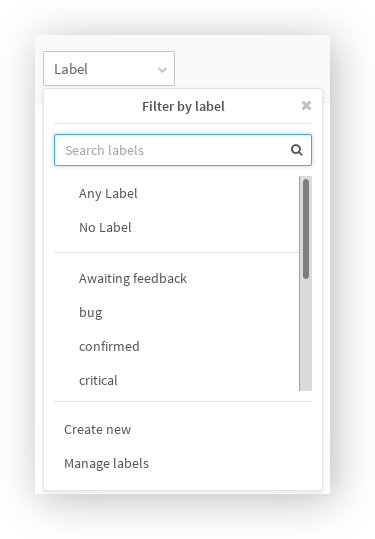 Create new label on the fly