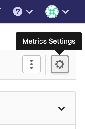 Monitoring Dashboard actions menu with create new item