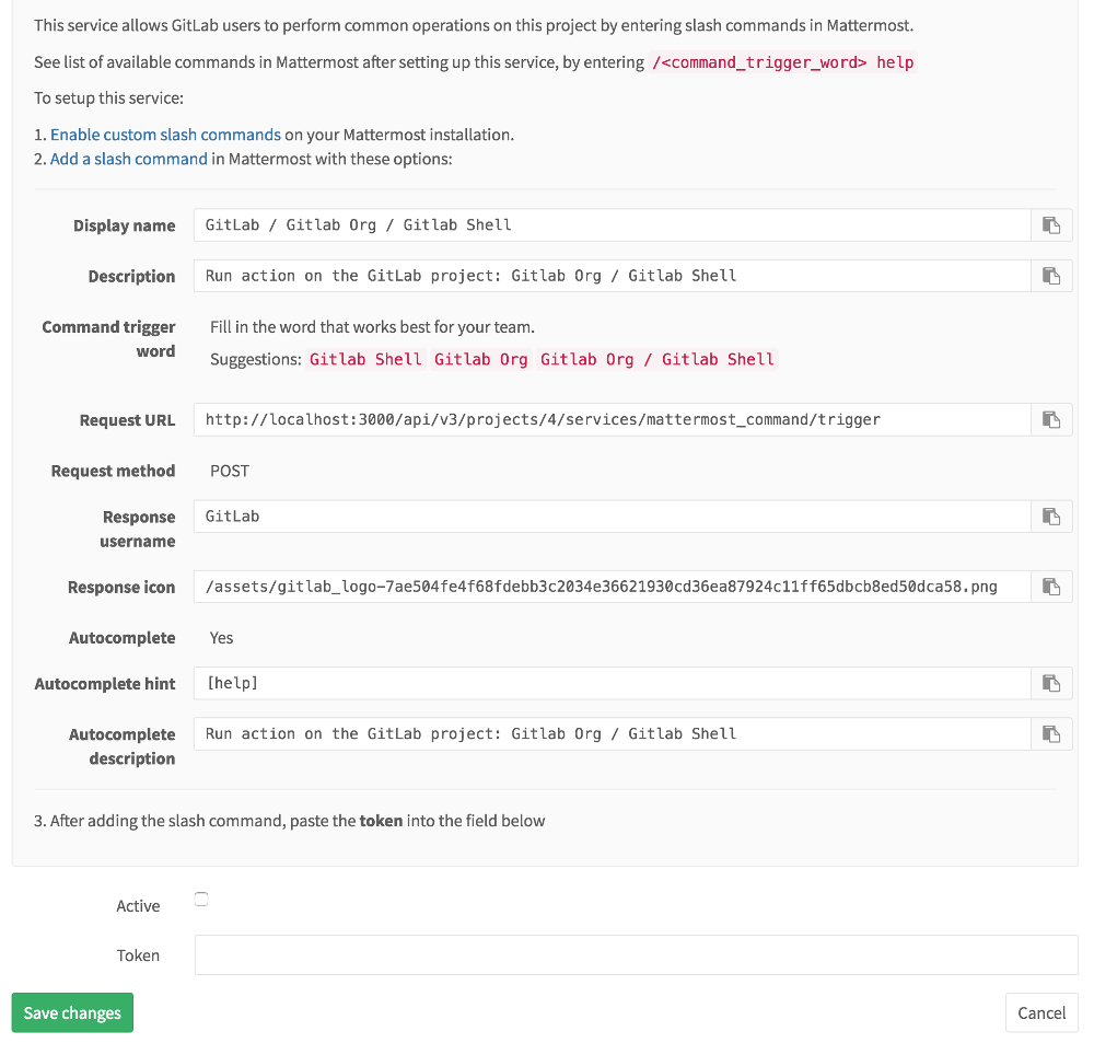 Mattermost setup instructions