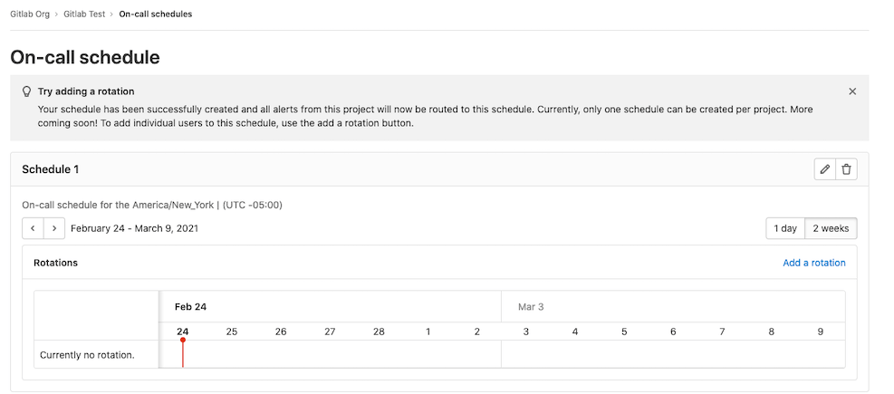 Schedule Empty Grid