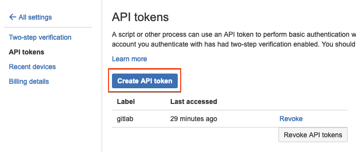 Jira API token