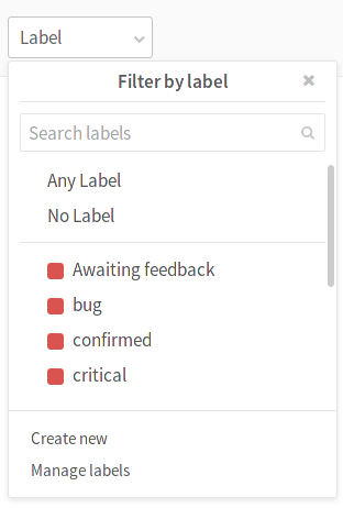 Create new label on the fly