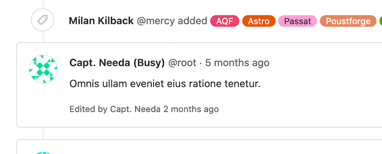 Busy status - note header