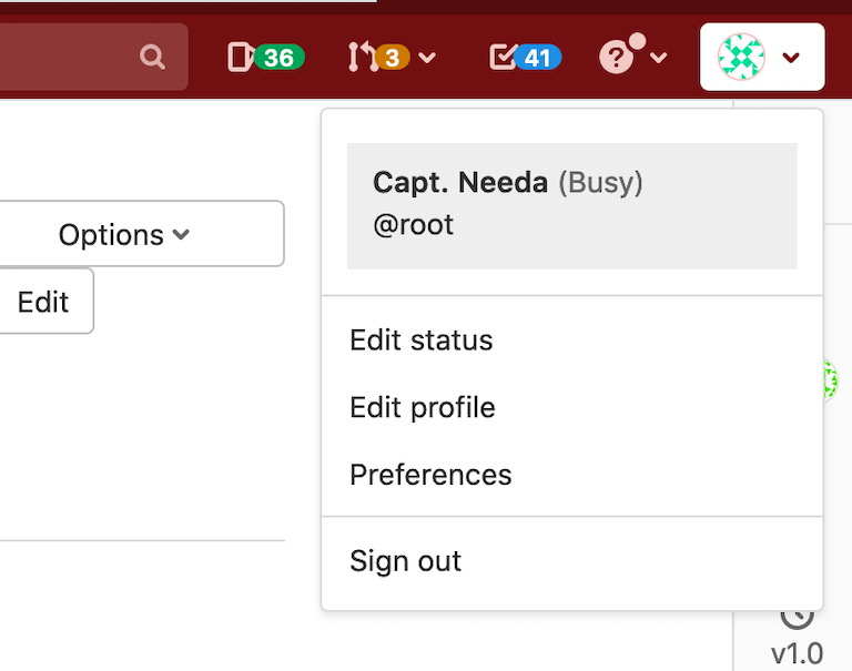 Busy status - settings menu