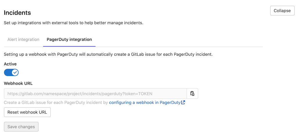 PagerDuty incidents integration