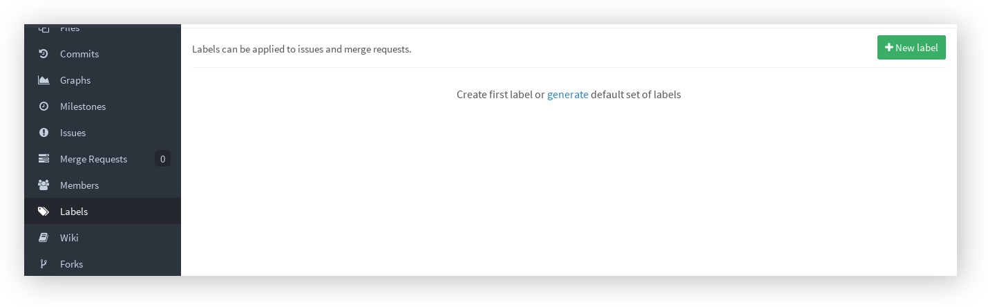 Generate new labels