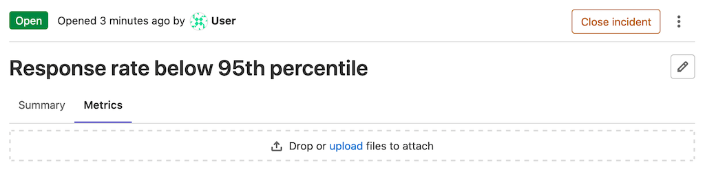 Incident Metrics tab