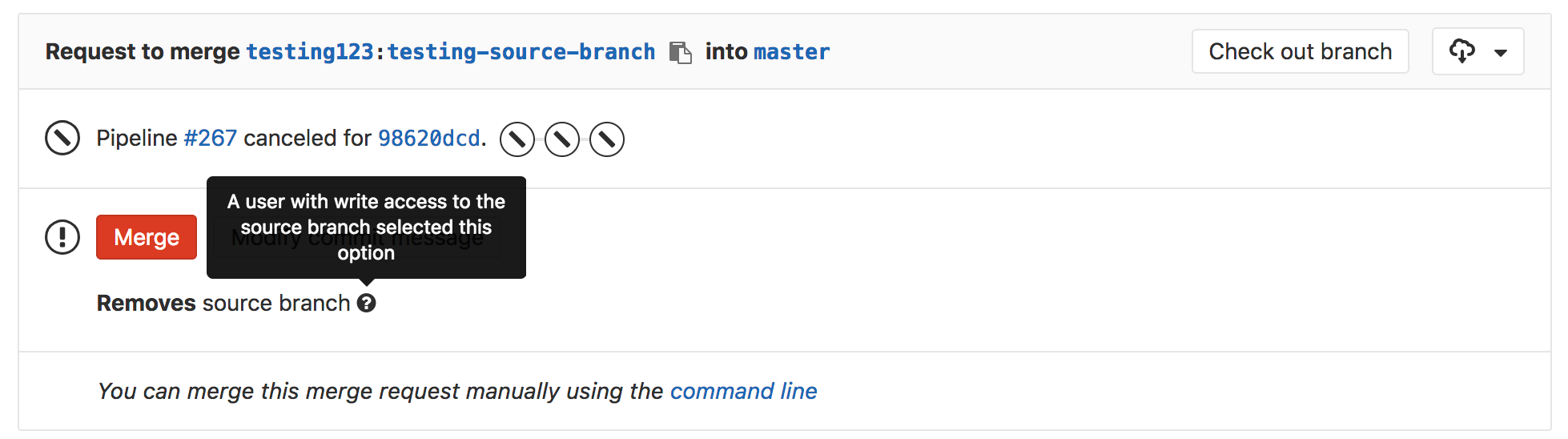 Remove source branch status