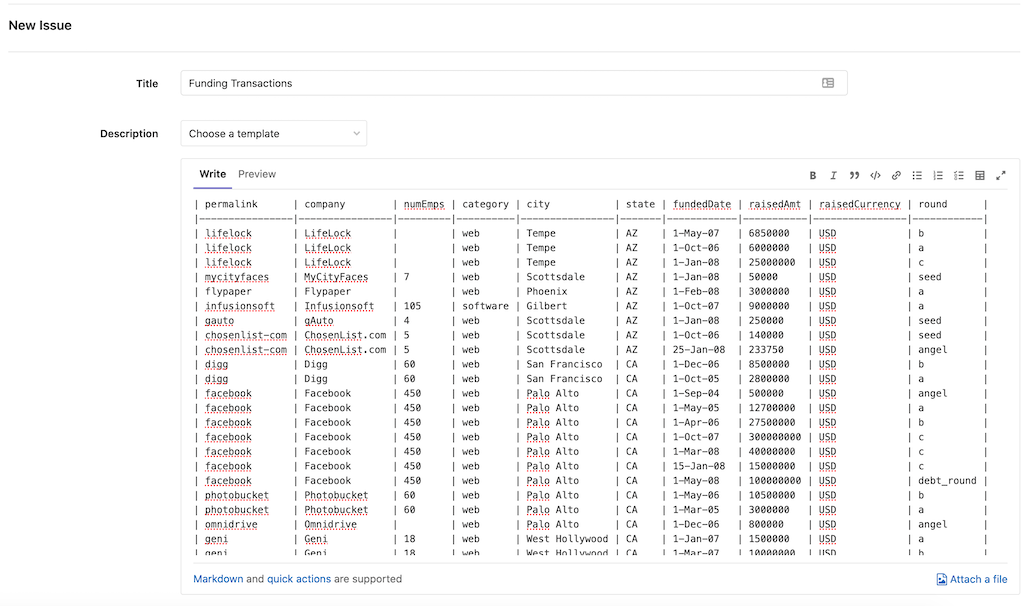 Paste to Markdown table