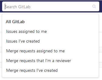 shortcut to your issues and merge requests