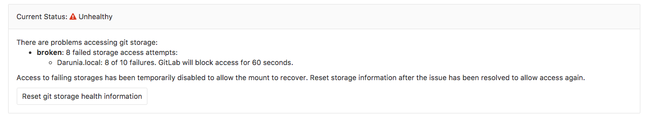 failing storage